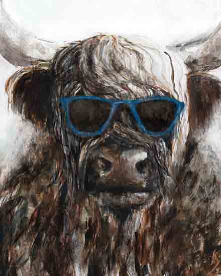 Kamdon Kreations KAM994 - KAM994 - Dan - 12x16 Cow, Whimsical, Highland Cow, Glasses from Penny Lane