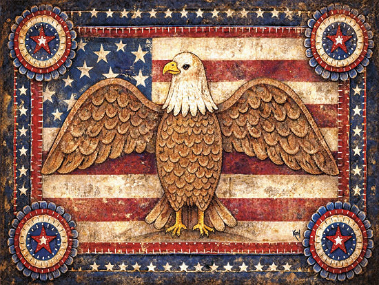 Keith Bowman KB114 - KB114 - American Eagle - 16x12 bald eagle american flag, patriotic art, stars stripes, americana decor from Penny Lane