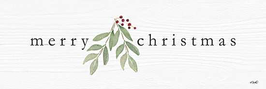 Kate Sherrill KS286 - KS286 - Merry Christmas - 36x12 Christmas, Holidays, Leaves, Berries, Merry Christmas, Typography, Signs, Textual Art from Penny Lane