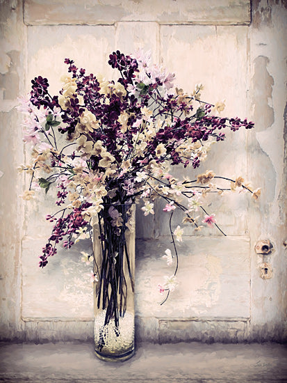 Lori Deiter LD3697 - LD3697 - Country Spring Blossoms - 12x16 Photography, Still Life, Flowers, Bouquet, Glass Vase, Door, Peeling Paint from Penny Lane