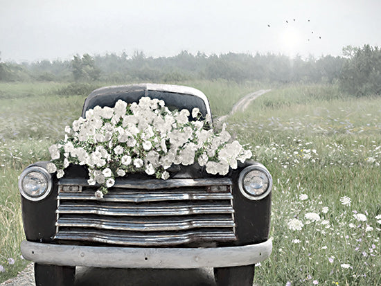 Lori Deiter LD3787 - LD3787 - Floral Journey - 16x12 black truck flowers, countryside road, spring meadow from Penny Lane