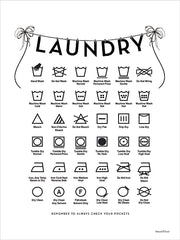 LET1457 - Laundry Symbols II - Bow Series - 12x16