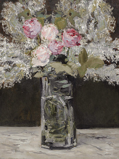lettered & lined LET799 - LET799 - Country Garden Bouquet - 12x16 flower vase, oil painting, vintage, classical art, floral arrangement, moody from Penny Lane