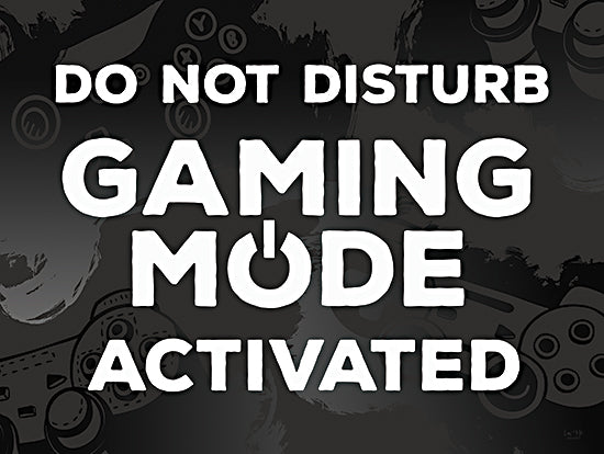 Lux + Me Designs LUX1116 - LUX1116 - Gaming Mode Activated - 16x12 Gaming typography, do not disturb, gaming mode activated, game controllers, monochrome, digital art, modern from Penny Lane