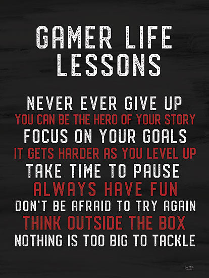 Lux + Me Designs LUX542 - LUX542 - Gamer Life Lessons - 12x16 gamer talk gaming slang typography run it back stop camping get out of the way gaming controller poster from Penny Lane