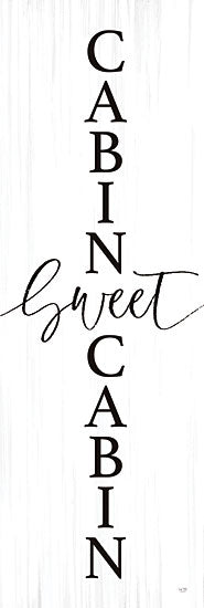 Lux + Me Designs LUX809 - LUX809 - Cabin Sweet Cabin    - 12x36 cabin sweet cabin, rustic typography, vertical sign, home decor, warm welcome, script font from Penny Lane