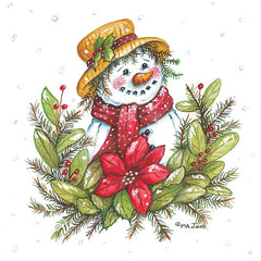 MARY668 - Poinsettia Snowgirl    - 12x12