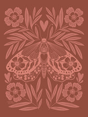 MN424 - Moth Floral Wings II - 12x16