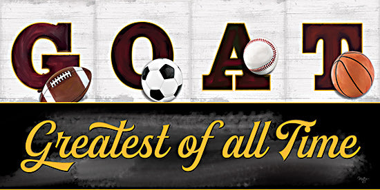 Mollie B. MOL2805 - MOL2805 - GOAT - Greatest of All Time II - 18x9 GOAT, Greatest of All Time, Sports, Football, Soccer, Basketball, Baseball, Word Art, Typography from Penny Lane