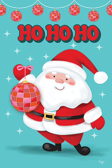 Mollie B. MOL2899 - MOL2899 - Disco Ball Santa - 12x18 Santa Claus, disco ornament, holiday cheer, bold colors, whimsical design, Christmas balls, retro holiday illustration from Penny Lane