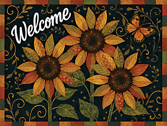 Nicole DeCamp ND1042 - ND1042 - Welcome Sunflowers - 16x12 sunflower bouquet, welcome sign, farmhouse floral art, autumn decor from Penny Lane