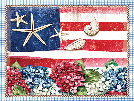Nicole DeCamp ND1091 - ND1091 - Patriotic Shells II - 16x12 bigfoot typography, sasquatch names, forest silhouette, rustic typography art from Penny Lane