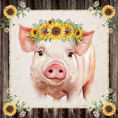 ND895 - Sunflower Pig - 12x12