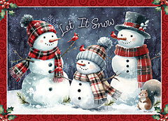ND988 - Let It Snow Christmas Snowmen - 16x12