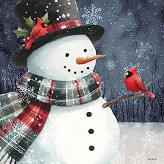 ND992 - Christmas Snowman with Cardinal I - 12x12