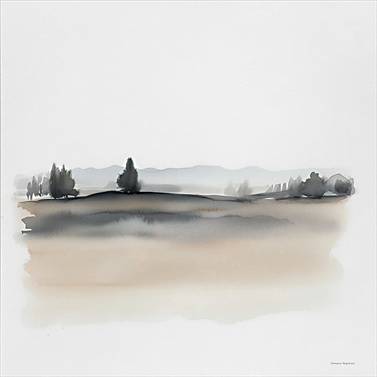 Svetlana Aleinikova SA134 - SA134 - Silent Field - 12x12 night countryside through arched window, moonlit hills, cottage landscape, floral foreground from Penny Lane