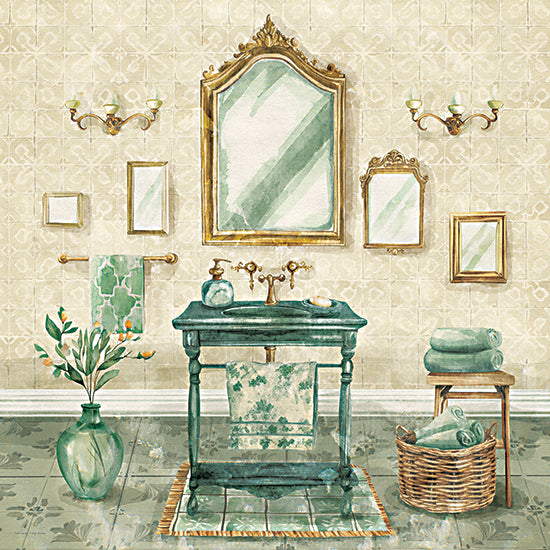 Svetlana Aleinikova SA147 - SA147 - Vintage Bliss Bath Set 2 - 12x12 farmhouse sink vanity, basket, towels, rustic decor from Penny Lane