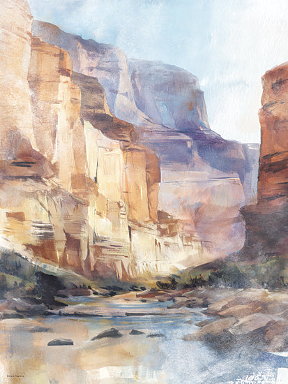 Svetlana Aleinikova SA396 - SA396 - The Deep Divide - 12x16 canyon cliffs landscape, desert river valley, rocky formations, southwestern nature scenery from Penny Lane