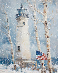 SA415 - Winter Lighthouse - 12x16