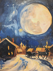 SA548 - Moonlit Sleigh Ride - 12x16