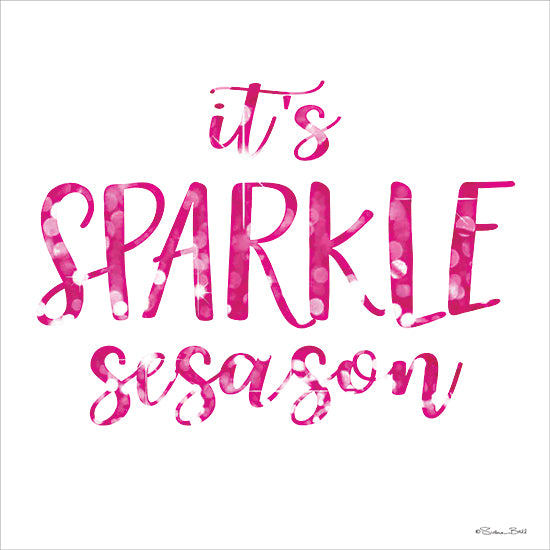 Susan Ball SB1566 - SB1566 - It's Sparkle Season - 12x12 typography, holidays & seasonal, word art, seasonal, sparkle, glitter, celebration, festive, feminine, whimsical, digital illustration, pink from Penny Lane