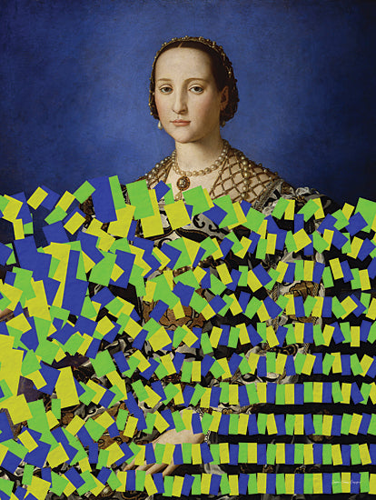 Seven Trees Design ST1238 - ST1238 - Florence Reimagined - 12x16 renaissance portrait abstract blocks, geometric color pattern from Penny Lane