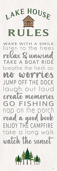 Catch A Star Fine Art STAR261 - STAR261 - Lake House Rules - Pine Trees - 12x36 tall grass silhouette sunset, golden sky, nature landscape, dramatic lighting from Penny Lane