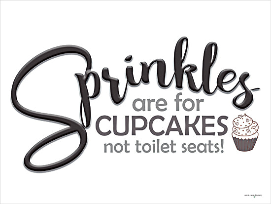 Catch A Star Fine Art STAR357 - STAR357 - Sprinkles - 16x12 funny bathroom art, typography, sprinkles are for cupcakes, humorous quote, home decor, word art, modern farmhouse style, playful sign, kitchen humor, cupcake graphic from Penny Lane
