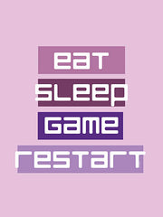 YND397 - Eat Sleep Restart - 12x16