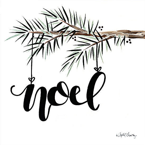 April Chavez AC164 - AC164 - Noel - 12x12 Christmas, Holidays, Noel, Typography, Signs, Pine Sprig, Winter, Traditional from Penny Lane