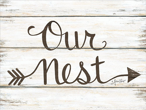 Annie LaPoint ALP1610 - Our Nest - Nest, Arrow, Wood Plank, Signs, Sepia from Penny Lane Publishing