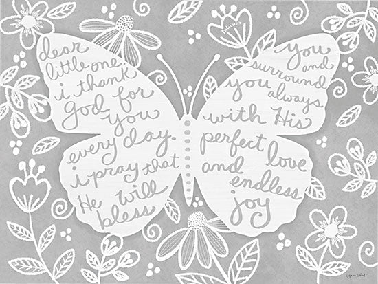 Annie LaPoint ALP2362 - ALP2362 - Dear Little One in Gray - 16x12 Baby, Baby's Room, New Baby, Butterfly, Inspirational, Dear Little One, Gray & White, Flowers, Boys from Penny Lane