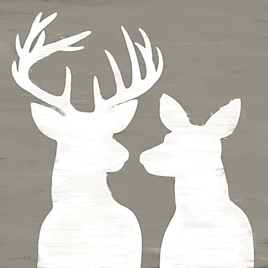 Annie LaPoint ALP2385 - ALP2385 - Buck and Doe Silhouette - 12x12 Lodge, Deer, Buck, Doe, Silhouette, Masculine from Penny Lane