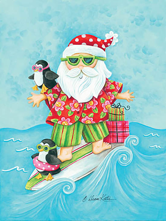 Diane Kater Licensing ART1081 - ART1081 - Hang Ten Santa - 0  from Penny Lane