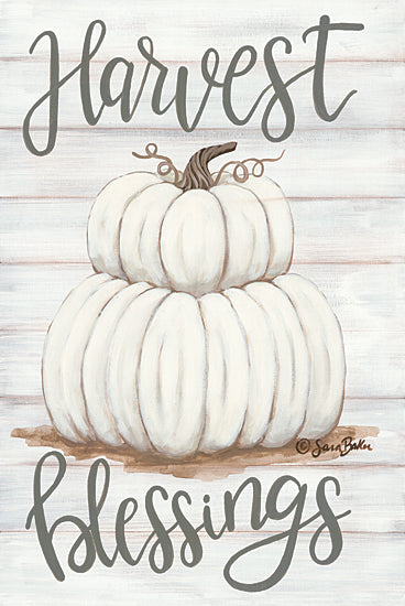 Sara Baker BAKE139 - BAKE139 - Harvest Blessings - 12x18 Signs, Typography, Pumpkins, Harvest from Penny Lane