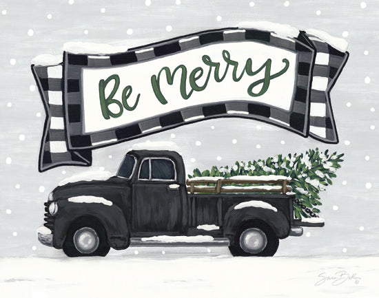 BAKE153A - Be Merry Truck     - 16x12