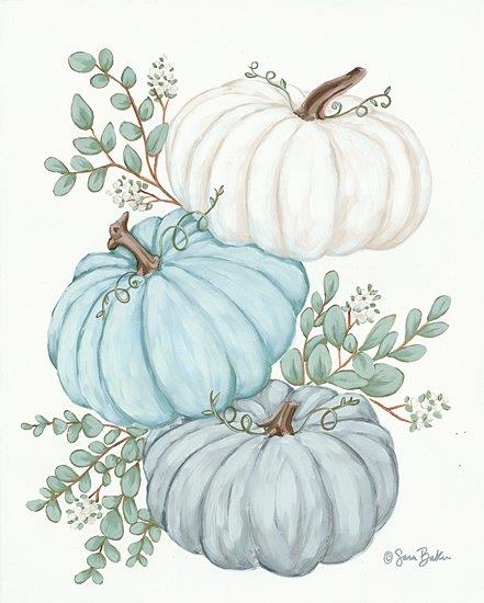 Sara Baker BAKE158 - BAKE158 - Pumpkin Trio - 12x16 Pumpkins, Greenery from Penny Lane