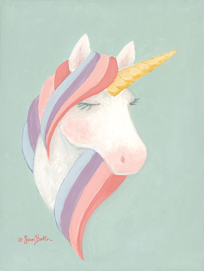 Sara Baker BAKE253 - BAKE253 - Unicorn     - 12x16 Fantasy, Unicorn, Children from Penny Lane