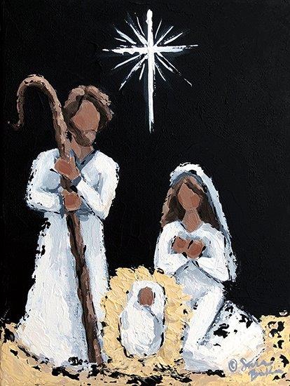 Sara Baker BAKE275 - BAKE275 - A Savior is Born      - 12x16 A Savior is Born, Nativity, Christmas, Star, Jesus, Joseph, Mary, Holy Family, Religious from Penny Lane