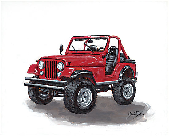 Sara Baker BAKE308 - BAKE308 - Those Glory Days - 16x12 Jeep, Red Jeep, Masculine, Transportation from Penny Lane