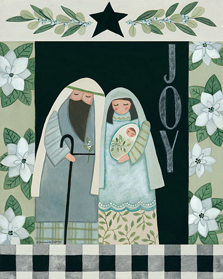 Bernadette Deming BER1408 - BER1408 - Holy Family Joy - 12x16 Holy Family, Nativity, Joy, Flowers, Poinsettias, Family from Penny Lane