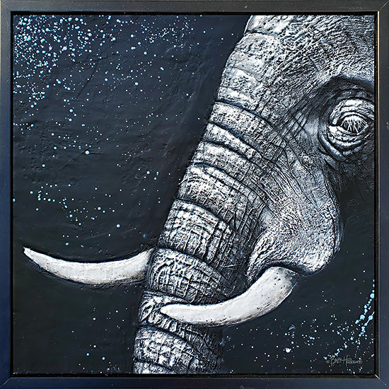 Britt Hallowell BHAR575 - BHAR575 - Quiet Strength - 12x12 Elephant, Textured, Abstract, Black & White from Penny Lane