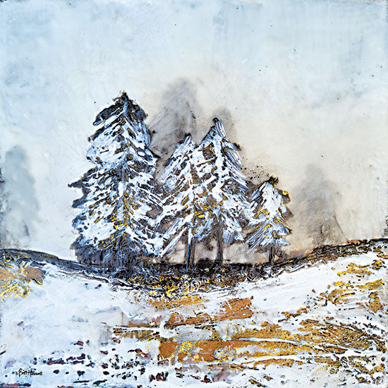 Britt Hallowell BHAR590 - BHAR590 - The Last Frontier I - 12x12 Abstract, Forest, Trees, Textured, The Last Frontier, West, Landscape, Winter from Penny Lane