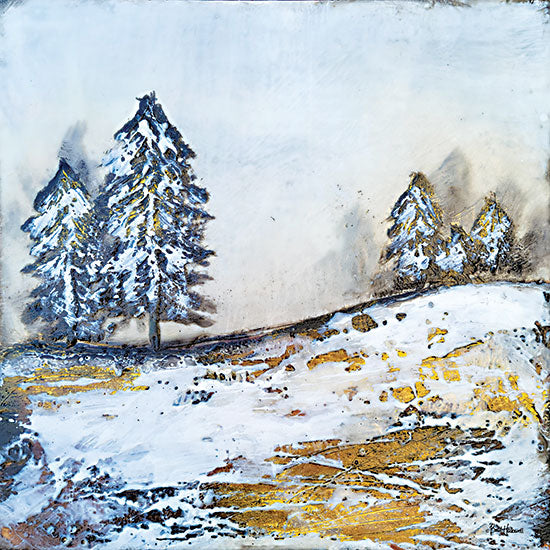 Britt Hallowell BHAR591 - BHAR591 - The Last Frontier II - 12x12 Abstract, Forest, Trees, Textured, The Last Frontier, West, Landscape, Winter from Penny Lane