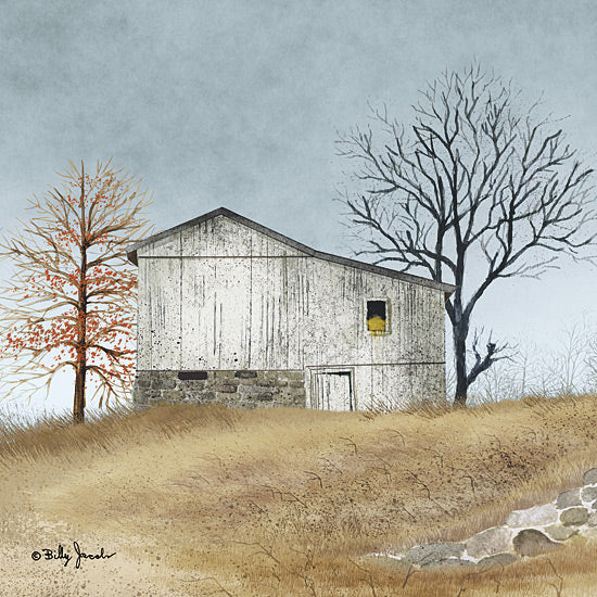 Billy Jacobs BJ1343 - BJ1343 - Fall Farm - 12x12 Folk Art, Fall, Barn, White Barn, Farm, Farmhouse/Country, Trees, Landscape, Fall Farm from Penny Lane