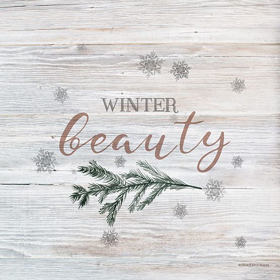 Bluebird Barn BLUE448 - BLUE448 - Winter Beauty II - 12x12 Winter Beauty, Winter, Pine Tree Branch, Calligraphy, Signs from Penny Lane