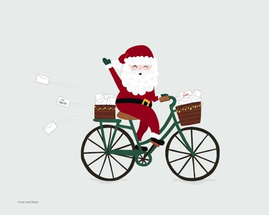 Lady Louise Designs Licensing BRO215LIC - BRO215LIC - Santa Bike - 0  from Penny Lane