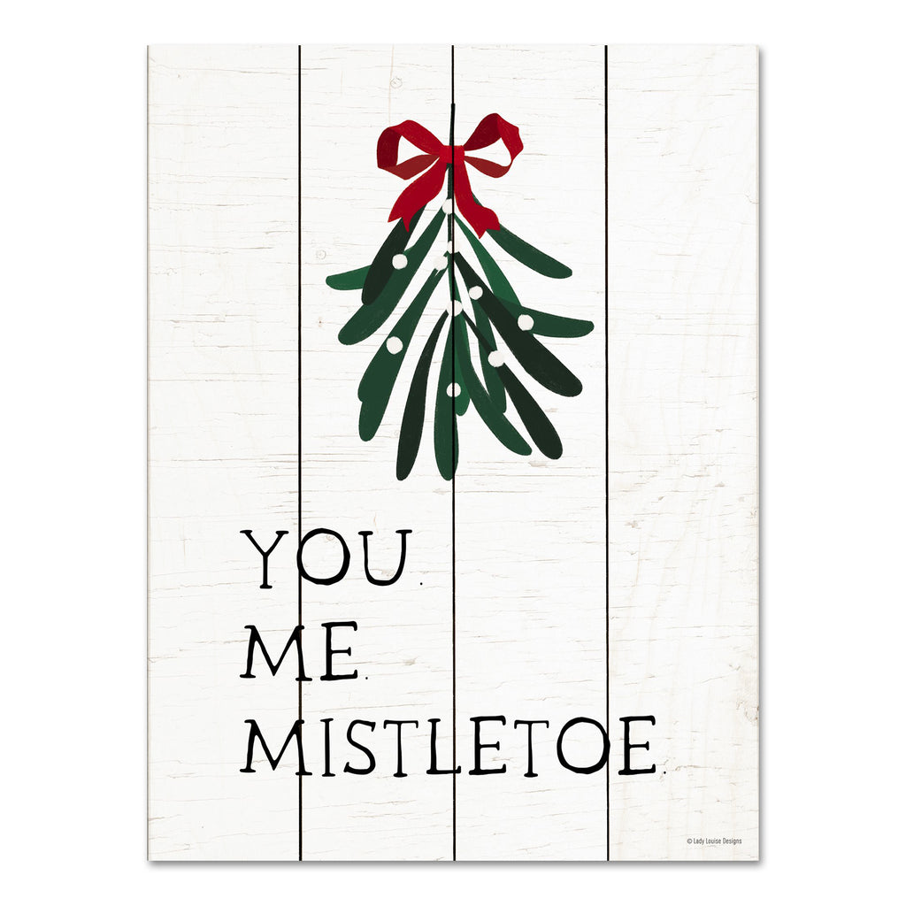 Lady Louise Designs BRO233PAL - BRO233PAL - You-Me-Mistletoe - 12x16 You, Me, Mistletoe, Christmas, Holidays, Greenery, Typography, Signs from Penny Lane