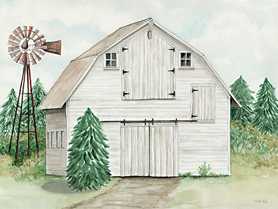 Cindy Jacobs CIN4011 - CIN4011 - Fenton Farm - 16x12 Barn, White Barn, Farm, Trees, Windmill, Path, Fields from Penny Lane