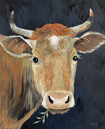 Cindy Jacobs CIN4031 - CIN4031 - Rusty - 12x16 Cow, Farm Animal, Portrait, Dark Blue Background, Country from Penny Lane